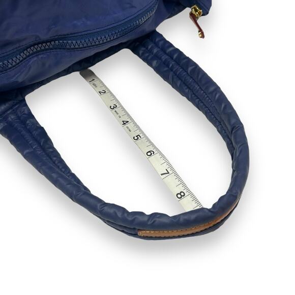 MZ Wallace Metro Tote Quilted Navy Blue Dual Handle Travel Work Everyday Bag - Picture 11 of 12